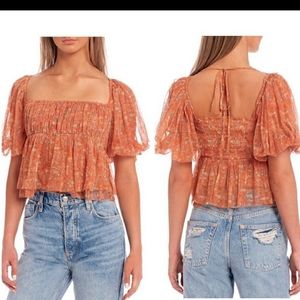 NWT Free People Penelope Blouse